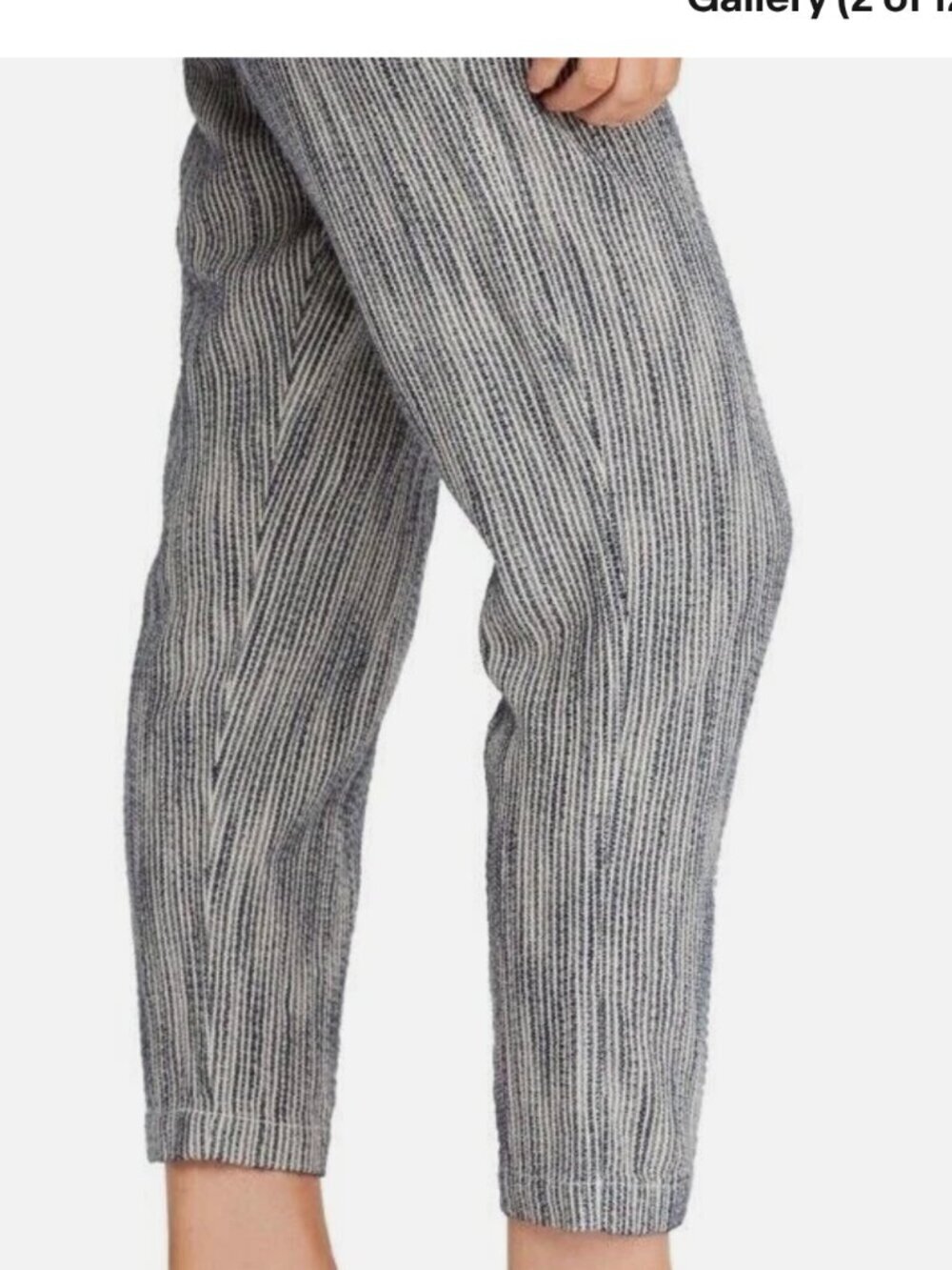Free People Light at Sunrise Indigo Blue Crop Pants - Size 6 - Picture 2 of 11